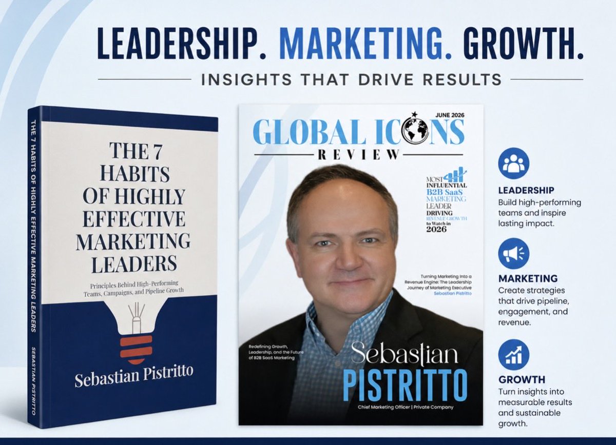 spistritto's tweet photo. I was recently featured on the cover of Global Icons Review Magazine. 

“Sebastian Pistritto combines deep marketing expertise with an engineering mindset to deliver practical insights on turning marketing into a true driver of business growth.” Global Icons Review Magazine https://t.co/DxR9sVpddX