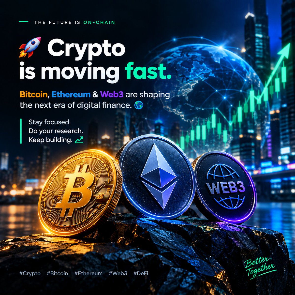 AhadBuild's tweet photo. 🚀 Crypto is moving fast.

Bitcoin, Ethereum &amp; Web3 continue to shape the next era of digital finance. 🌐

Stay focused. Do your research. Keep building. 📈

#Crypto #Bitcoin #Web3 #DeFi https://t.co/JZgSpJykKJ