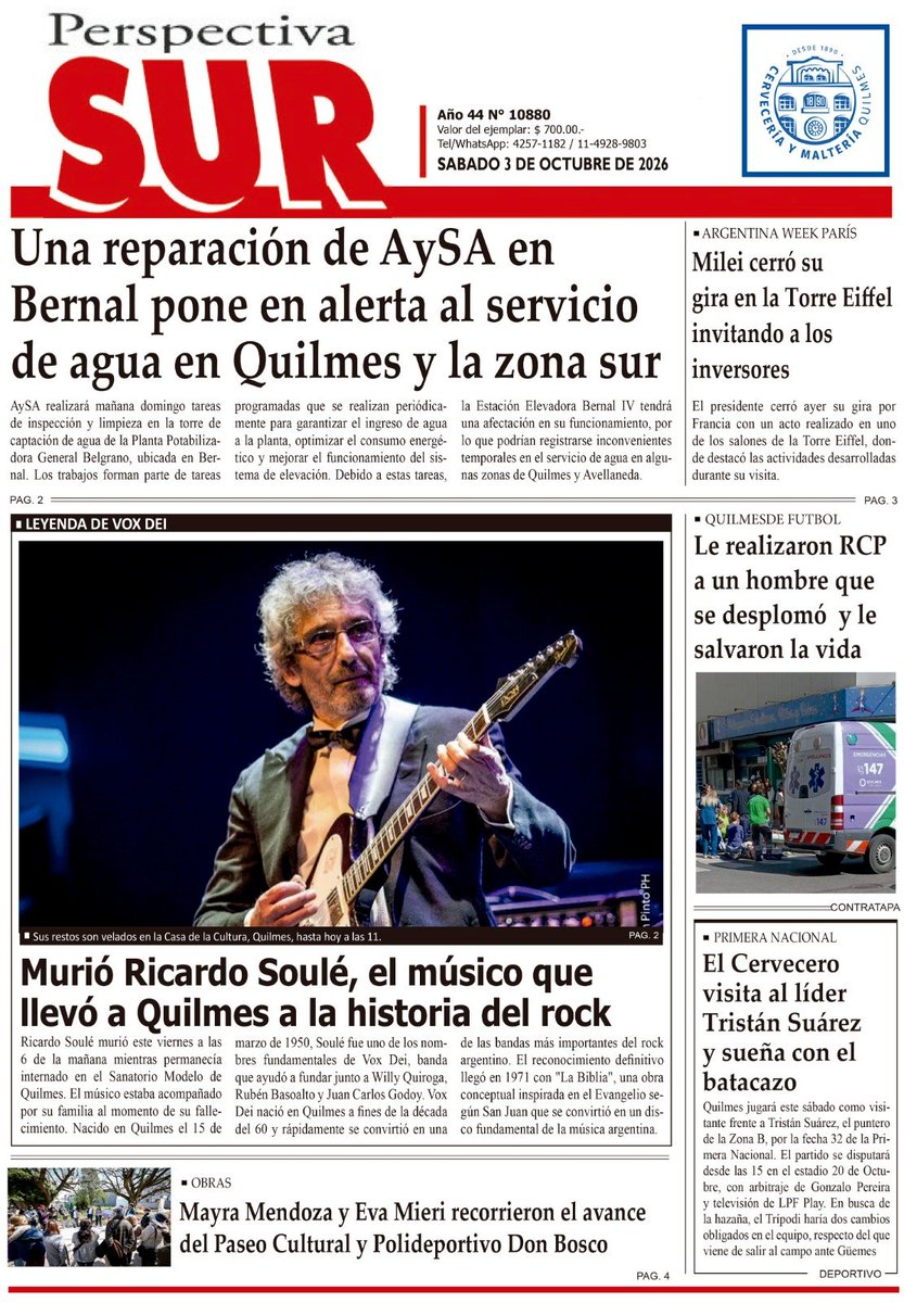 perspectivasur's tweet photo. #TAPA No te pierdas la edición de hoy del diario #PERSPECTIVASUR https://t.co/mWOw8YZzaN