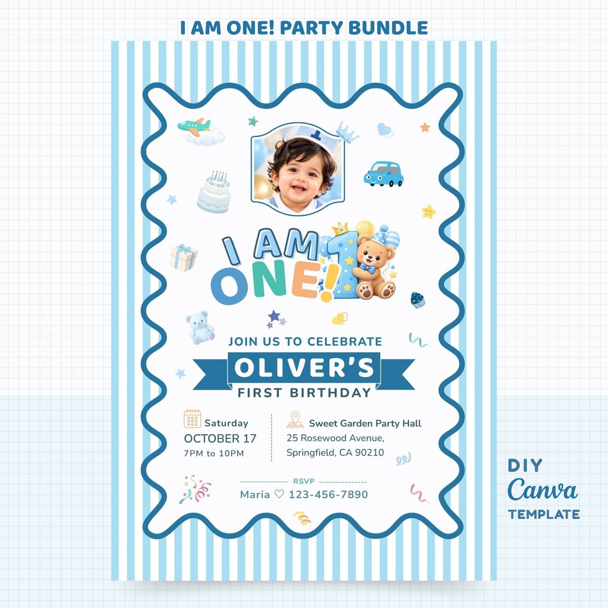 ShowPixelLab's tweet photo. 🐦 X Post
I AM ONE! 💙
✨ Editable Canva templates
💌 5×7 Invitation
📱 Mobile Invitation
🧁 Cupcake Toppers
🏷️ Favor Tag
💙 Thank You Card
🎉 Welcome Sign

DIY • Editable • Printable
Available on Etsy:
https://t.co/FD6GjJ17Ww
#Etsy #FirstBirthday #BoyBirthday #CanvaTemplate https://t.co/QQdl9FL7X6