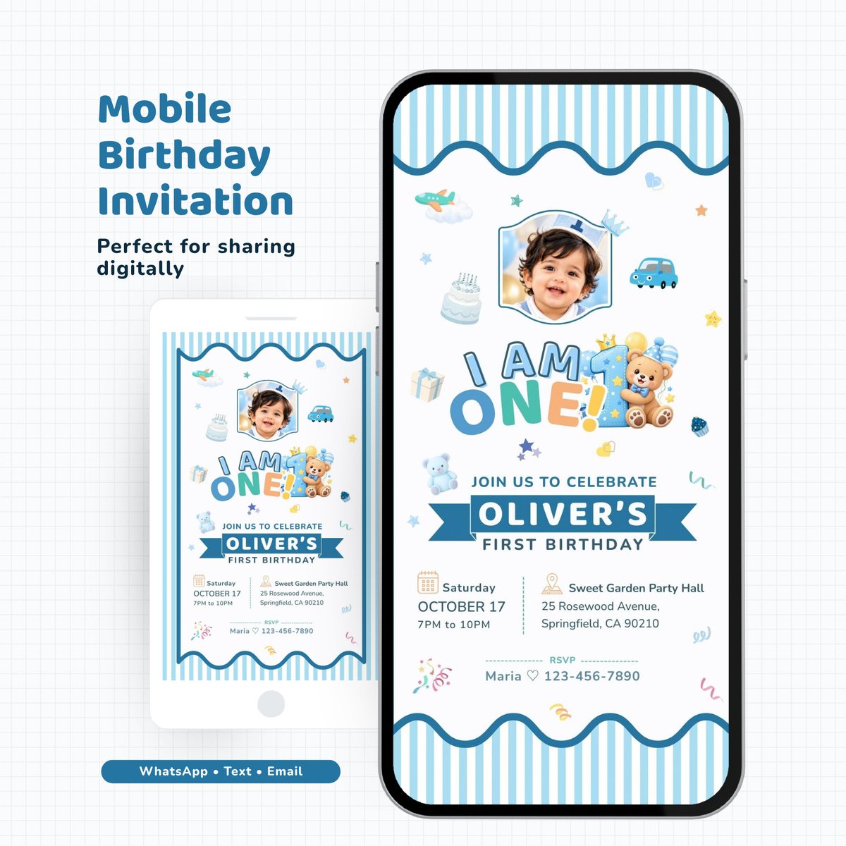 ShowPixelLab's tweet photo. 🐦 X Post
I AM ONE! 💙
✨ Editable Canva templates
💌 5×7 Invitation
📱 Mobile Invitation
🧁 Cupcake Toppers
🏷️ Favor Tag
💙 Thank You Card
🎉 Welcome Sign

DIY • Editable • Printable
Available on Etsy:
https://t.co/FD6GjJ17Ww
#Etsy #FirstBirthday #BoyBirthday #CanvaTemplate https://t.co/QQdl9FL7X6