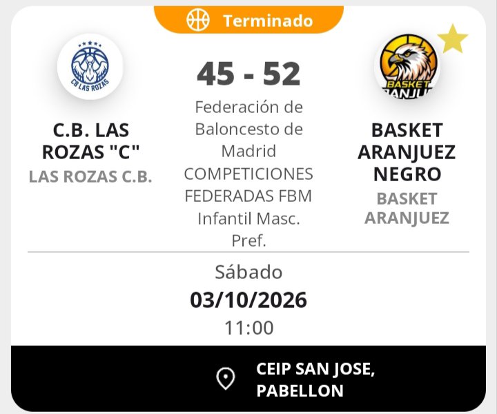 BasketAranjuez's tweet photo. Victoria del #InfMasc en la cancha de @cblasrozas. #Txomin: Gran debut, de menos a más..... https://t.co/K64X2xopVf