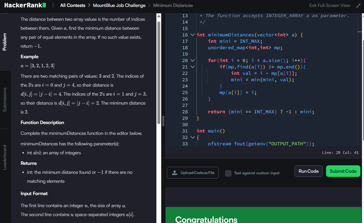 Muskanm_1227's tweet photo. Day 148/150 #150DaysOfCode | Daily DSA Practice Part 2 β‘
4. Big Sorting: O(N * L log N) TC | O(1) SC
5. Equalize the Array: O(N) TC | O(1) SC
6. Minimum Distances: O(N) TC | O(N) SC
Flow below π
#DSA #HackerRank #Cpp #Coding #Assessment #MountBlue https://t.co/82g8aizfgW