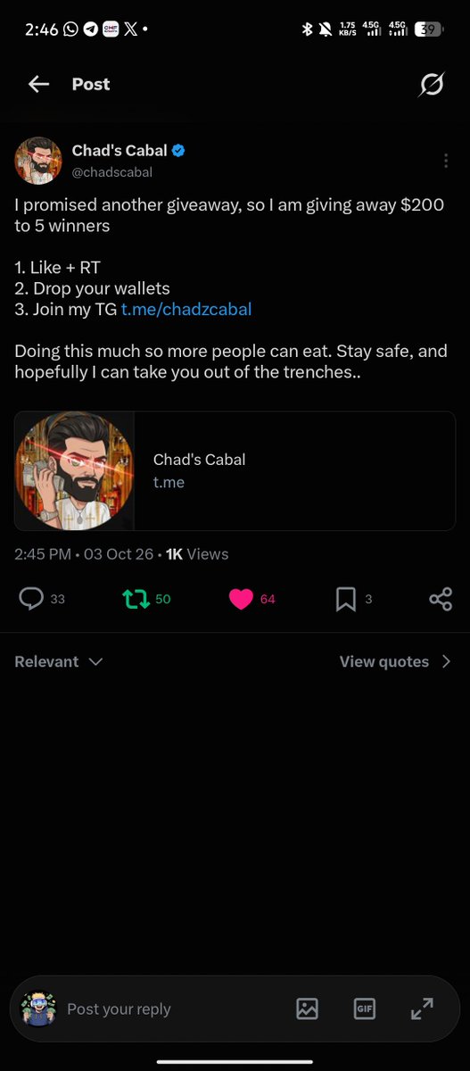 Defi0king's tweet photo. @chadscabal All done sir, thanks boss 

6zvXHmm5K9NkgJpJXCgvmi5dNik4MdrRwz49M6f7E4X2 https://t.co/PqO3KrrJgr