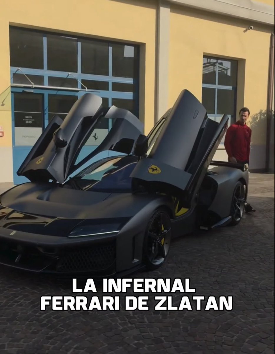 TouchlineX's tweet photo. 🚨 𝗡𝗘𝗪: Zlatan Ibrahimović has celebrated his 45th birthday by buying himself a FERRARI. 🏎️🎁 https://t.co/go5iTN0Dr8