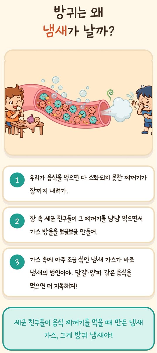 idbs21's tweet photo. [방구는 왜 냄새가 날까?]

내가 쓰고싶은글보다 남들이 읽고싶은글을 써라.
엑스에 대한 노하우를 얘기하는 글중에 위와 같은 팁을 봤다.

그냥 떠오르는 생각을 기록한다는 생각으로 글을 쓰는데, 남들이 읽고싶은글이란 무엇일까? 남들은 뭐를 궁금해 할까? 

요즘 부쩍 컴퓨터를 많이 하는 아빠를 향해 둘째가 손가락으로 총을 만들더니 방구를 뽕 끼면서 아빠 왜 방구는 냄새가 나는거야? 
그러게... 이런게 남들이 궁금해할 정보일까? ㅎㅎ

결론 : 일부 유해가스 유발 식자료만 안먹으면 냄새는 나지 않는게 정상이다. 

아무대서나 그렇게 뽕뽕 끼고 다니면 안된다 아들아