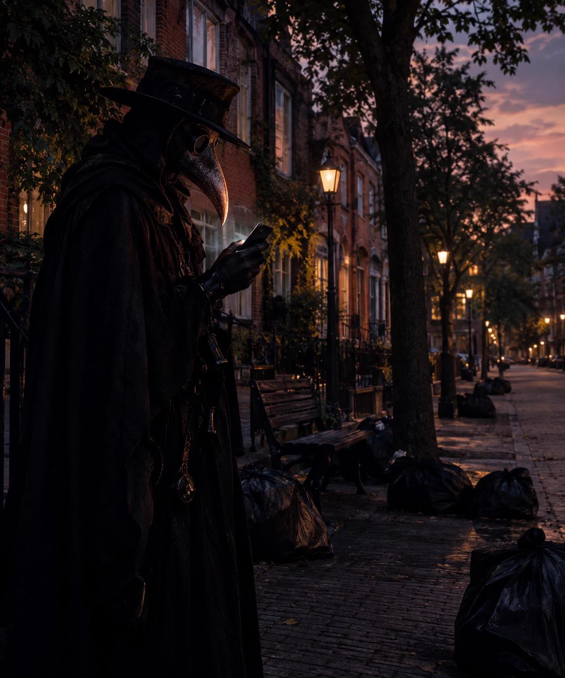 A plague doctor. In 2027.