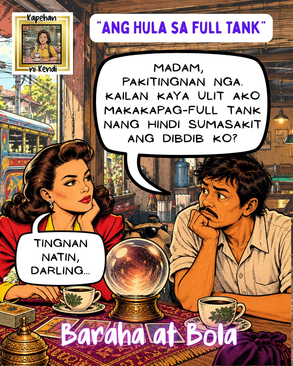 MaFerrarez80573's tweet photo. Mula sa Kapehan Ni Kendi, Story of the week
#KapehanNiKendi #PinoyKomiks #HumorPinoy https://t.co/QJavdWXQv0