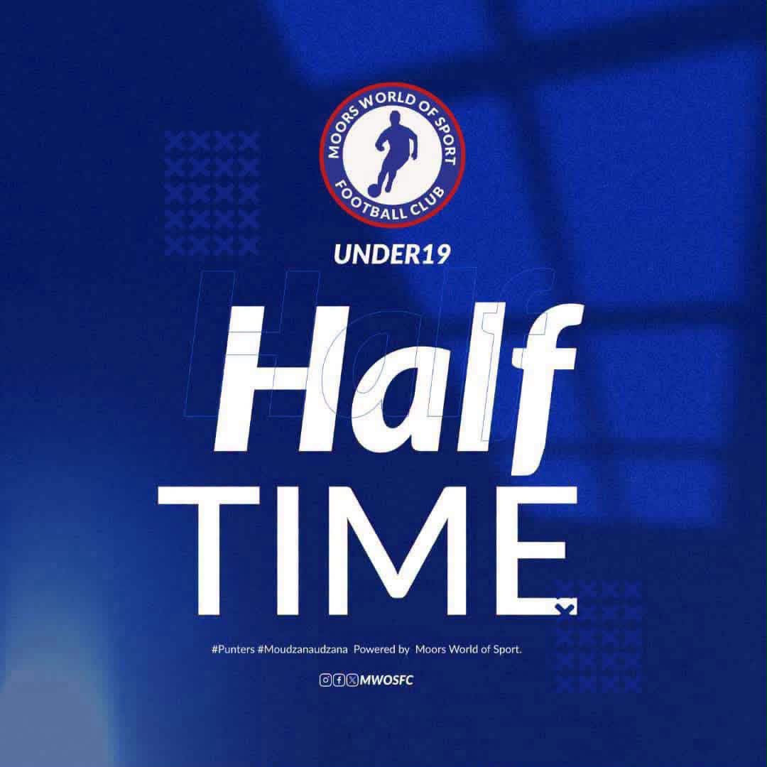 MwosFC's tweet photo. MWOS FC U19 0️⃣ - 0️⃣ CRANBORNE BULLETS FC

HALF-TIME ⏸️

A goalless first half at MWOS Ngoni Stadium.

#Punters #Moudzanaudzana https://t.co/uMzJgXBHMB