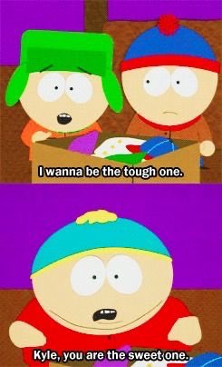 hourlykyman's tweet photo. So you think he’s sweet, cartman?? Awwww https://t.co/UeptLLOl8R