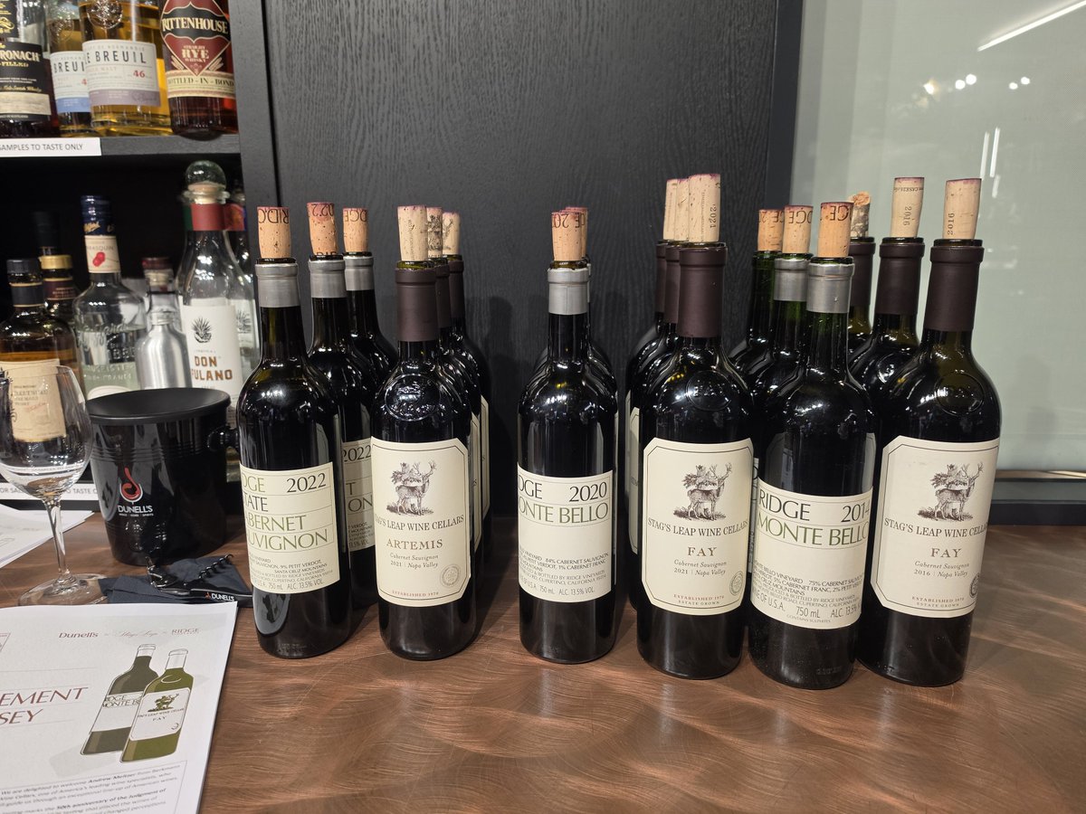 Chellmaca's tweet photo. Stag's Leap and Monte Bello tasting at local wine Merchants. All wines were excellent. Monte Bello 2014 was my favourite. https://t.co/bKBsasArDX