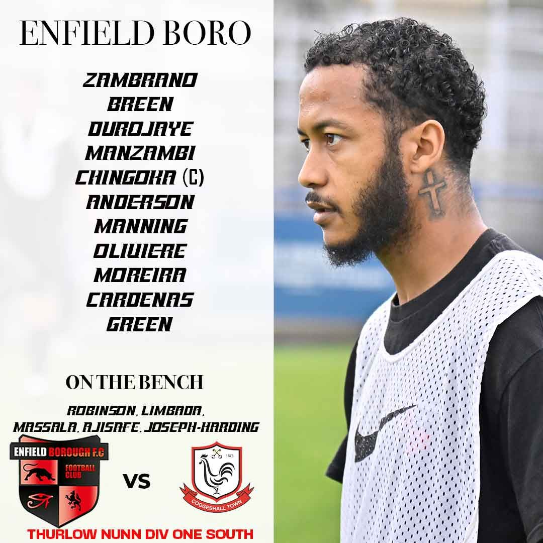 SniperPose's tweet photo. Thurlow Nunn Division One South
@EnfieldBoroFC v Coggeshall Town
The born team for todays fixture
#matchday #photoupdates #football #sniperpose https://t.co/oPwv5zOWHh