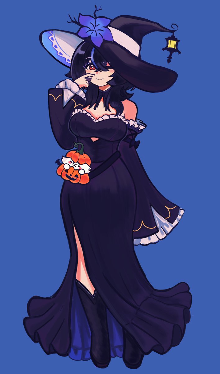 ericchi_arts's tweet photo. Dibujito con el disfraz de brujita que hice para este mes :> 
Lo tenia de boceto y al final lo pinté todo jeje https://t.co/7SdqfgnfLz