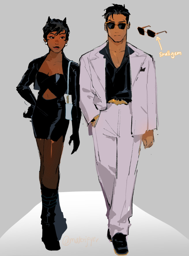 artofcatwoman's tweet photo. selina kyle &amp; bruce wayne by malenjoyer https://t.co/pLsMU6bJf2