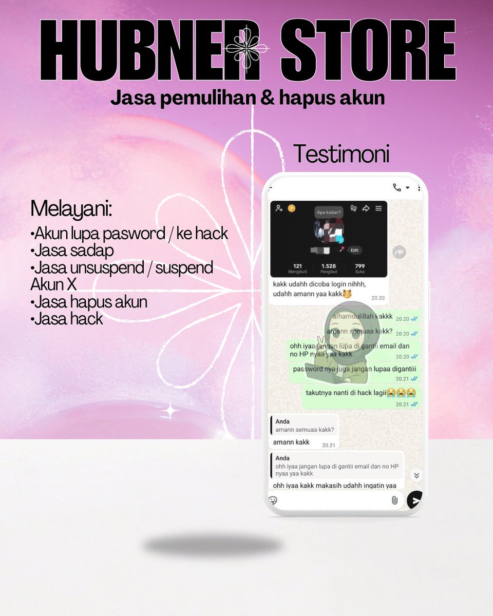manrwx's tweet photo. selamat malam kembali open, jasa balikin / jasa pulihkan akun lupa password, jasa hack akun, jasa sadap wa, jasa lacak lokasi, jasa lacak hp hilang, jasa hapus akun,jasa pemulihan akun all sosmed❗️

Instagram, tiktok, facebook, email, line, twitter dll❗️

order melalui wa di bio https://t.co/nAKeGF9bNK
