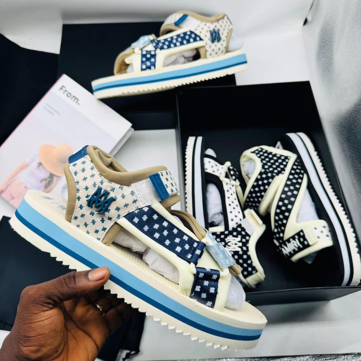 Adedamsley's tweet photo. Amiri Sandals 
Price 🏷️ N65,000
Free Delivery 🚚 (base on your location) https://t.co/arxo0EEcIB