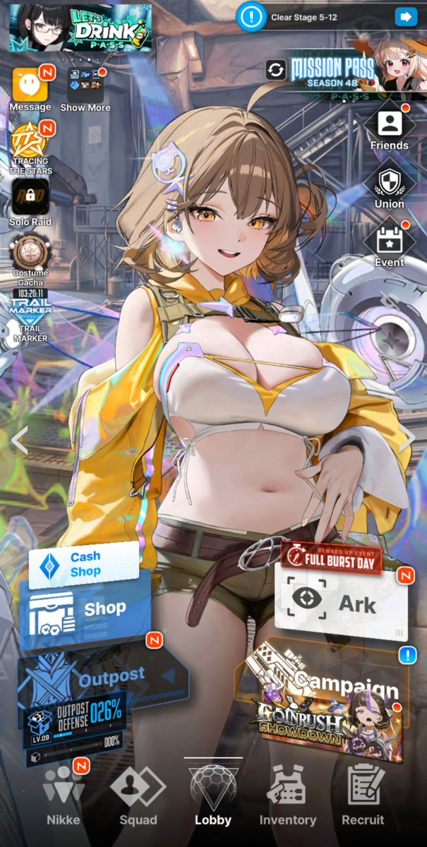Aishinruro's tweet photo. I've been playing NIKKE but only for log-in and some gacha high. I think imma start committing to it ngl. I don't wanna miss out too much now https://t.co/SyCR9PPytG
