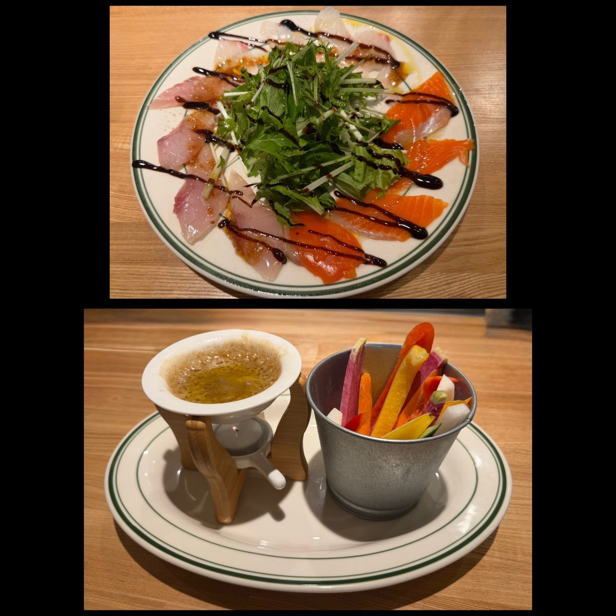 YOU79454656's tweet photo. 昨日はお仕事終わりに最近新しく出来た
ワイン食堂ヴィセントへ✨
お通しのパンは食べ放題でお料理も
めちゃくちゃ美味しかった〜😆
ただ店内混んでたのもあるけど
ちょっとうるさすぎたな😓
#ワイン食堂ヴィセント https://t.co/MnNo4dV5bE