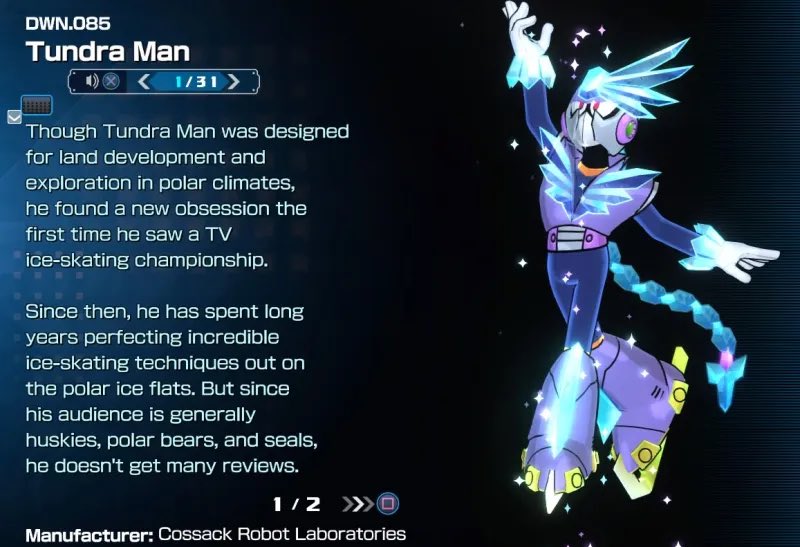 gamevillainsday's tweet photo. The villain of the day is…. Tundra Man from the Mega Man series. https://t.co/DWIzLSbWbk