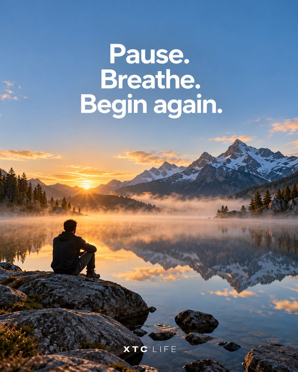 XTCLifeHQ's tweet photo. Stress-Free Living. “Pause. Breathe. Begin again.”
Calm is a skill. The more you practice it, the stronger you become under pressure.
https://t.co/Lpb3ER1vyq #xtc #xtclife #positivity #motivation #inspirational #mindful #meditation https://t.co/RhZ5gQQY4y