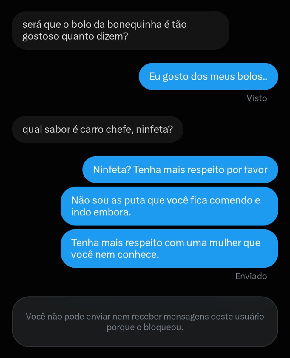 woofydoll's tweet photo. ✿ 🫙         Bo dia, eu preciso mesmo começar a ensinar homens imundos e ridículos a como respeitar uma mulher que nem conhece? Se vierem assim na minha dm de novo, saiba que é block na hora. https://t.co/6wvhVZdOvz