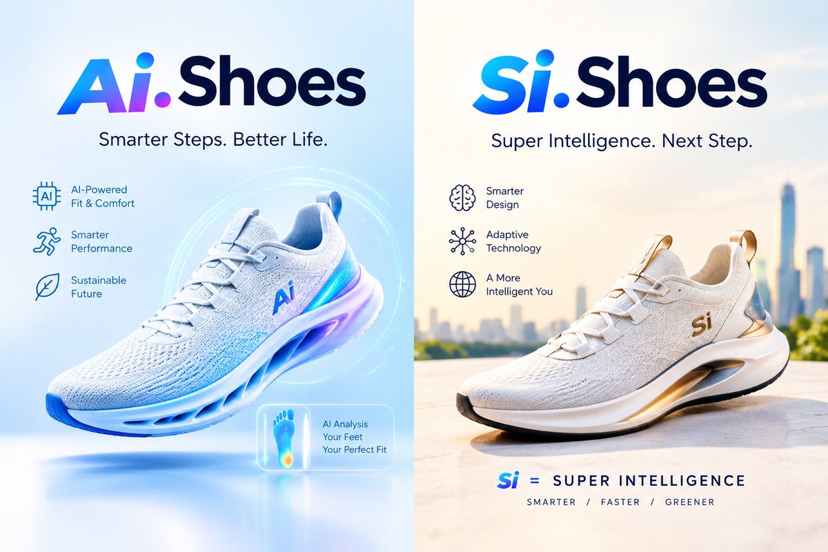 fivedotbest's tweet photo. https://t.co/y3yp9XAPvH
https://t.co/7ctyfwJXIo for sale
#AiShoes #Si #Shoes #AIShoes #Footwear #Sneakers #FashionTech #CustomShoes #3DPrintedShoes #SmartShoes #ShoeDesign #Streetwear #Innovation #FutureFashion #SustainableShoes #AIFashion #TechWear #ShoeStyle #FootwearDesign https://t.co/mm7VDvI13Z