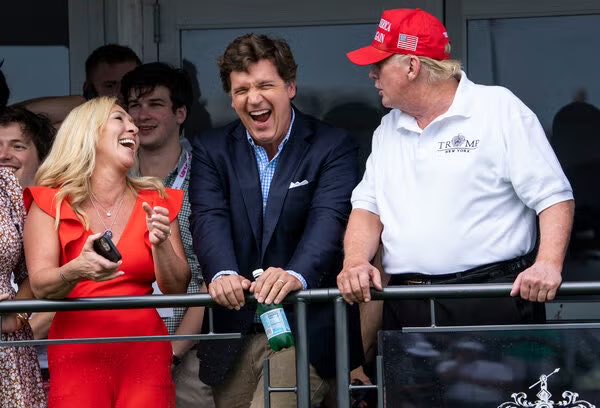 Nicksdankmemes3's tweet photo. Never forget this image. Tucker and MTG were two of Trump’s biggest supporters and wanted him to succeed… on the platform he ran on. 

The each tried to prevent the two things that would doom his presidency, covering for Epstein and war with Iran, and for that they weren’t just ousted from his circle, but MAGA made enemies number 2 and 3.

Now everything they predicted and tried to prevent is coming true while the sycophants continue to deny reality and sink with the ship. 

In the long run they’ll be heroes of the republic, if we can keep it.