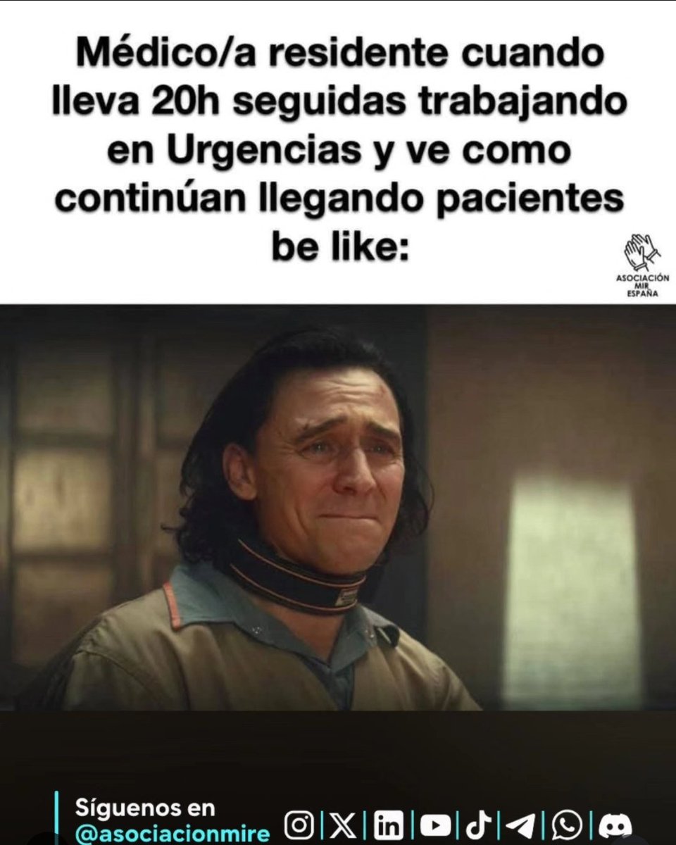 AsociacionMIRe's tweet photo. 2026. Seguimos haciendo guardias de 24 horas.

La ciencia lleva años documentando el deterioro cognitivo y los riesgos asociados a la privación de sueño.

Pero tranquilos, que el cerebro del MIR parece tener un convenio especial. 😇 https://t.co/N6MY1LQzNk