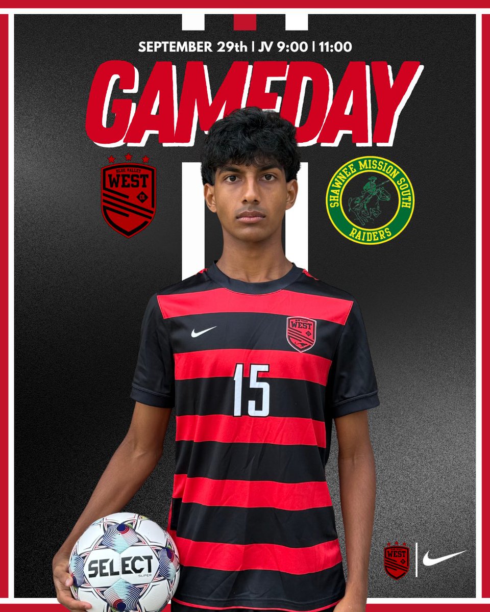 BVWBoysSoccer's tweet photo. GAMEDAY! Big EKL vs Sunflower match up today! We host SM South on our football turf field. This should be a fantastic game! Let’s pack the stands to support our guys!!!
⚽️GAMEDAY⚽️
🆚@soccer_sms 
📅 10-3-26
��� JV 9:00AM | V 11:00AM
🏟️ BV West Turf Stadium
☀️ 63°
#Family https://t.co/QVvnbZnqiH