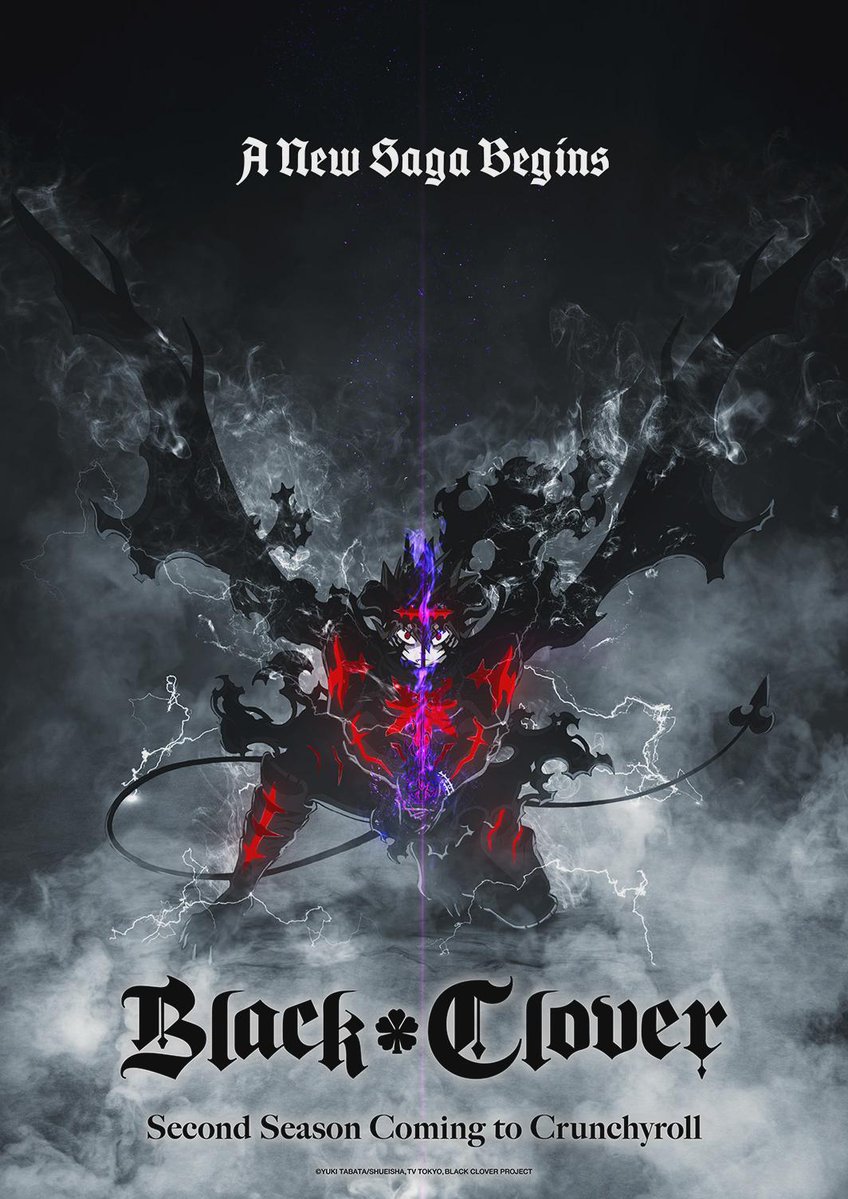 BigFans_Blog's tweet photo. Black Clover Season 2 Finally Arrives as Asta Faces the Dark Triad https://t.co/NKOApqw2Zk
#BlackClover #BlackCloverSeason2 #Asta #BlackCloverAnime #Crunchyroll #AnimeTok #ShonenJump #StudioPierrot #Yuno #DevilUnion https://t.co/eNkvOPf8Tu