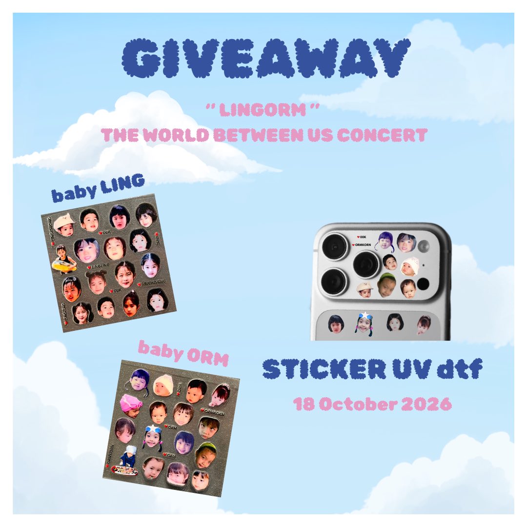 linglingk_ormk's tweet photo. 𑣲. GIVEAWAY #LINGORMCONCERT 
🦮🪽🍳 
🤓 17-18 October 2026
🤓 IMPACT Arena .✦ ݁˖

⋆˚꩜｡ DM for exchange (แลกกัน dm น้า💖)
#lingorm #หลิงออม #Linglingkwong‌ #OrmKornnaphat‌ https://t.co/KLkgjH7lvf