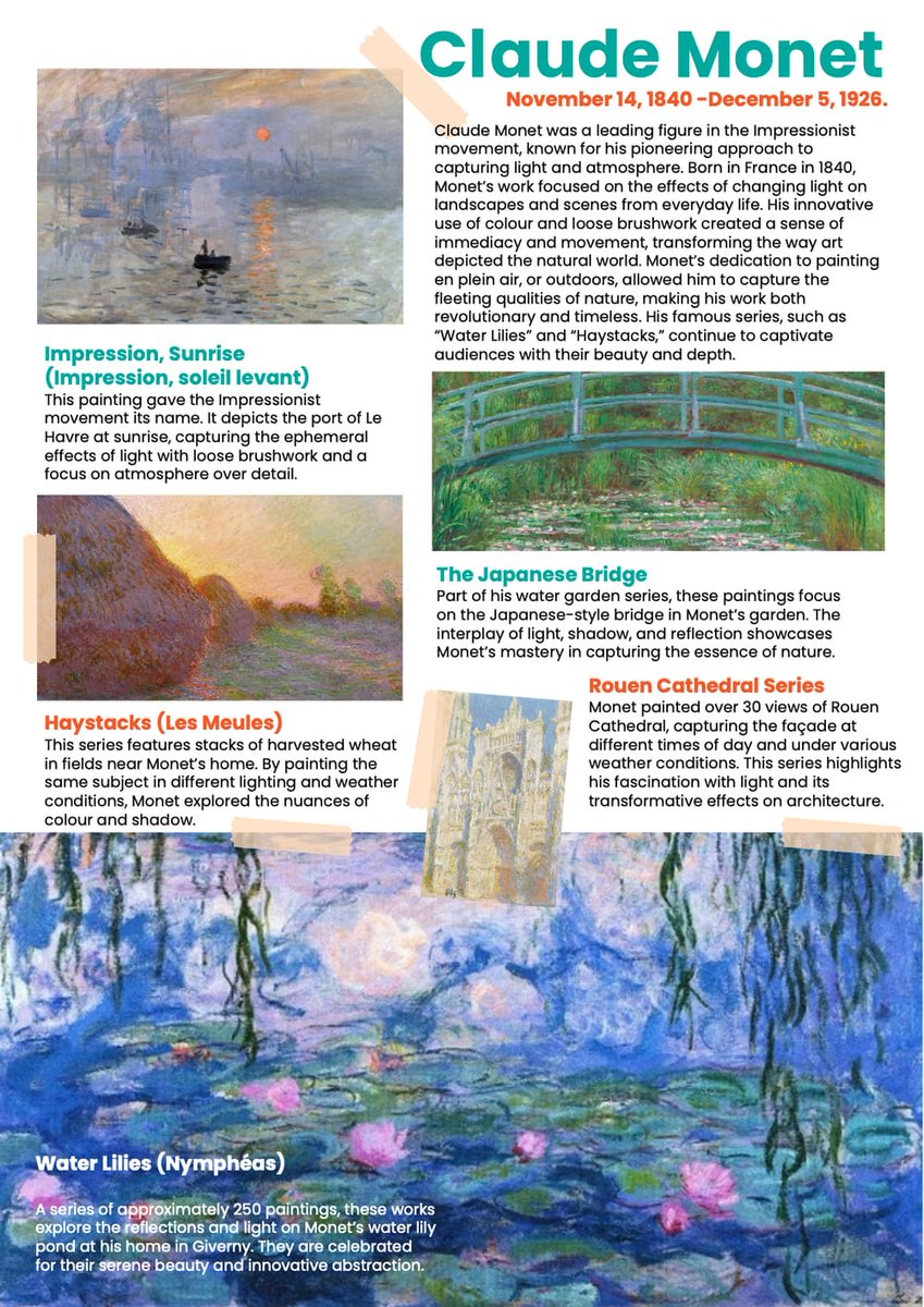 trylearnmix's tweet photo. Claude Monet — ready for your classroom. learnmix. com/r/jnx7tz1-x #UKTeachers #Learnmix https://t.co/f2vkPetulD