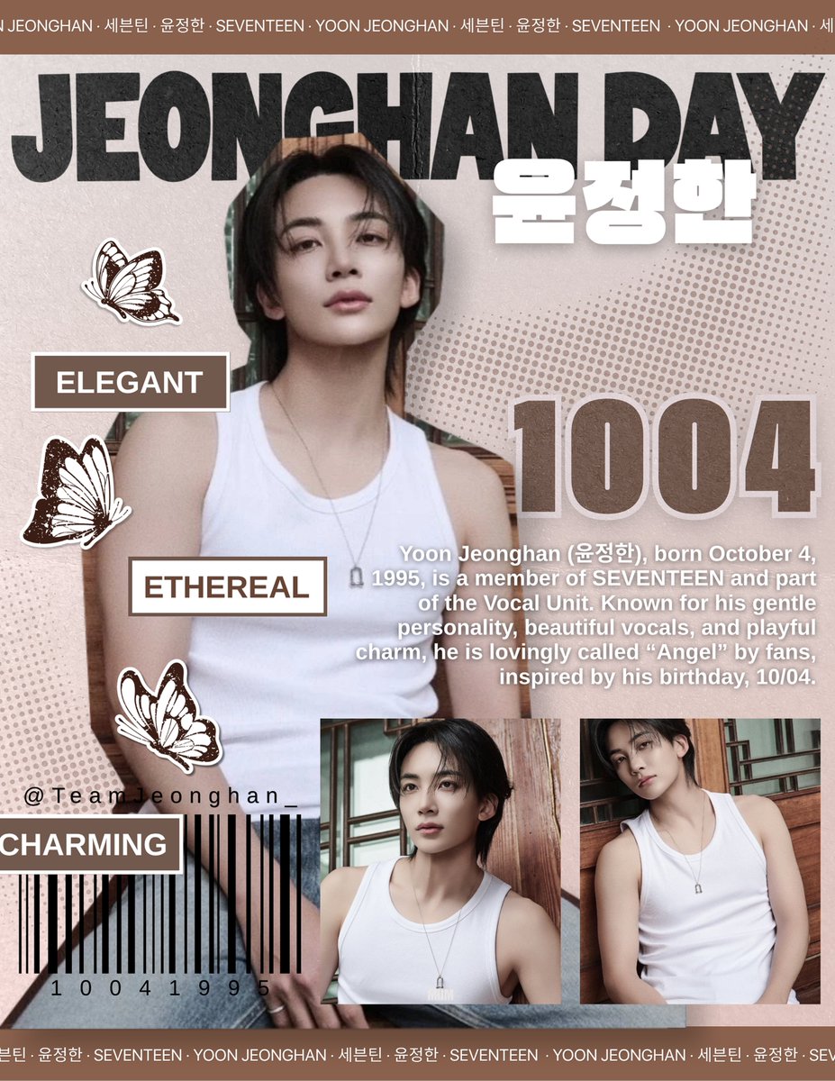 TeamJeonghan_'s tweet photo. [TAGS] 

IT'S JEONGHAN DAY IN AN HOUR!!! 🎉

CARATs and JJFs! Drop the tags and let’s fill the timeline with love and warm wishes for JEONGHAN as we welcome his special day together. ✨️

1004 NEW ERA OF JEONGHAN
#하니생일_돌아왔쫑
#1004_JEONGHAN_Day
@pledis_17 https://t.co/uXQkSTtNkP