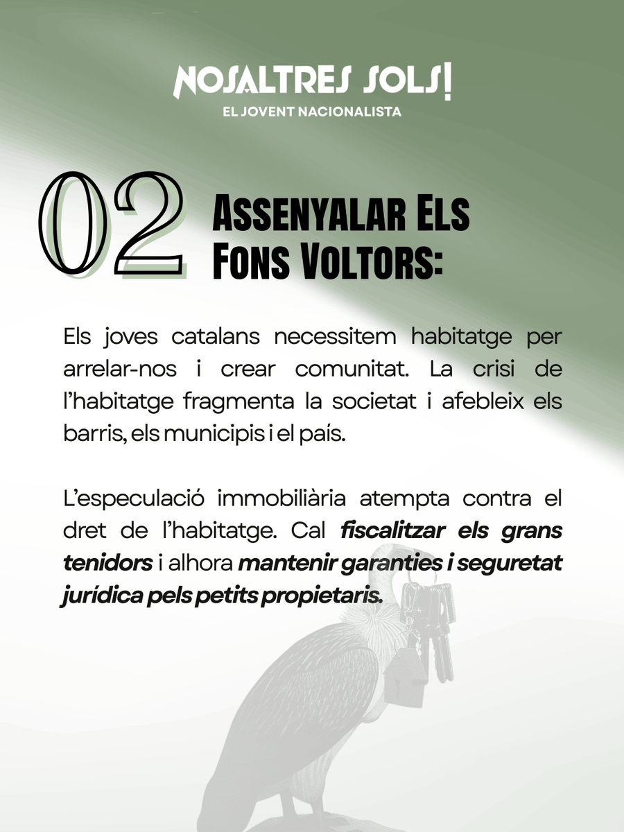 Nosaltres_Sols_'s tweet photo. La posició de Nosaltres Sols! sobre la crisi de l'habitatge. Una anàlisi des del nacionalisme català: https://t.co/I4TTOsvREs