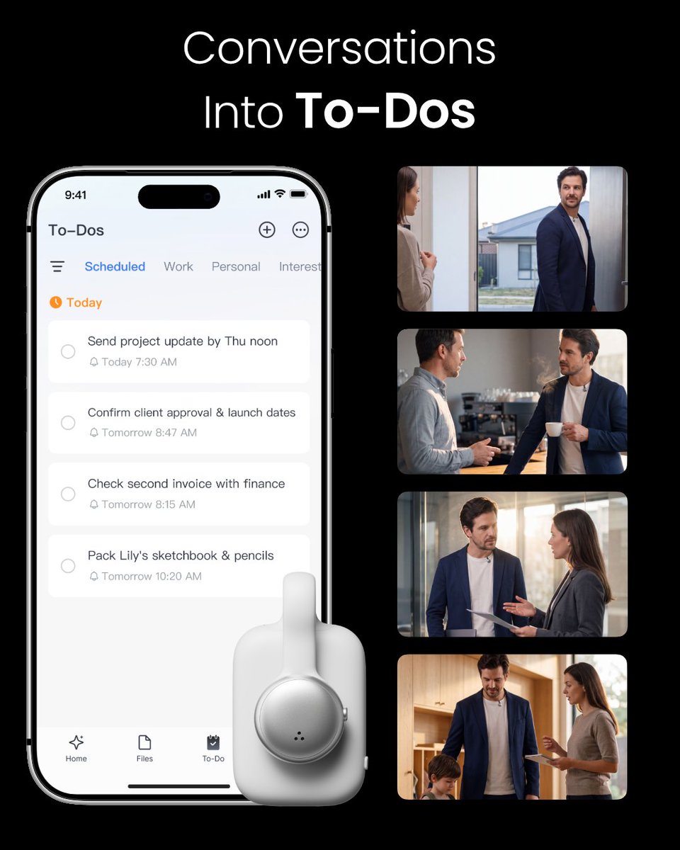 SwitchBot's tweet photo. Too many conversations. Too many things to remember.
AI MindClip helps turn the important parts into to-dos, memories, and summaries.
So you don’t have to keep everything in your head.
Discover more 👇
Amazon: https://t.co/oI3HlCWHHr
SwitchBot Official: https://t.co/zZUGdmohXp
#SwitchBot #AIMindClip #AIAssistant