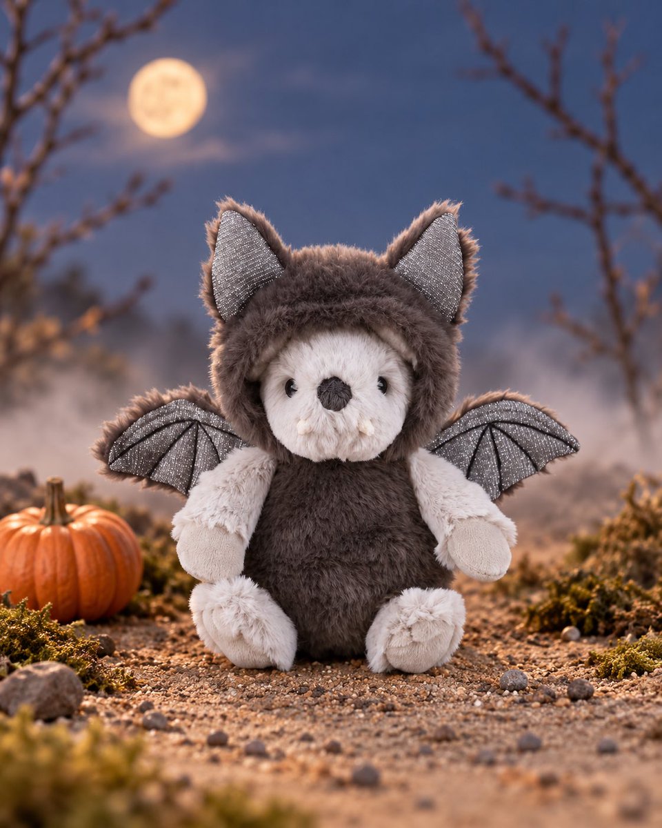 DesignsMon's tweet photo. Going batty for the first weekend of spooky season! 🦇🌙

October nights are made for a little mischief, a little magic, and the sweetest snuggles. Our little bat is ready for all three. 🖤

Who’s ready for a month of treats?

#MonAmi #SpookySeason #HalloweenMagic #TooCuteToSpook https://t.co/q3zgkamNNj