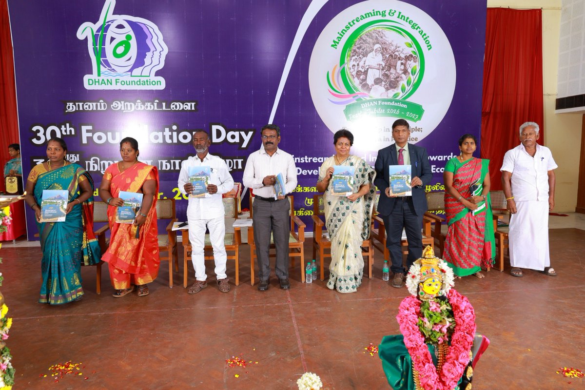 vimshine's tweet photo. A day of inspiration at the thirtieth Foundation Day of DHAN Foundation, women finding their strength,  communities building their futures, millets connecting livelihoods with sustainability and 80 young scholars graduating to become tomorrow���s change-makers.
When purpose becomes collective, change becomes a movement...
My latest blog -
https://t.co/6oP45CQnNX
#DHANFoundation #WomenEmpowerment #CommunityDevelopment #Leadership