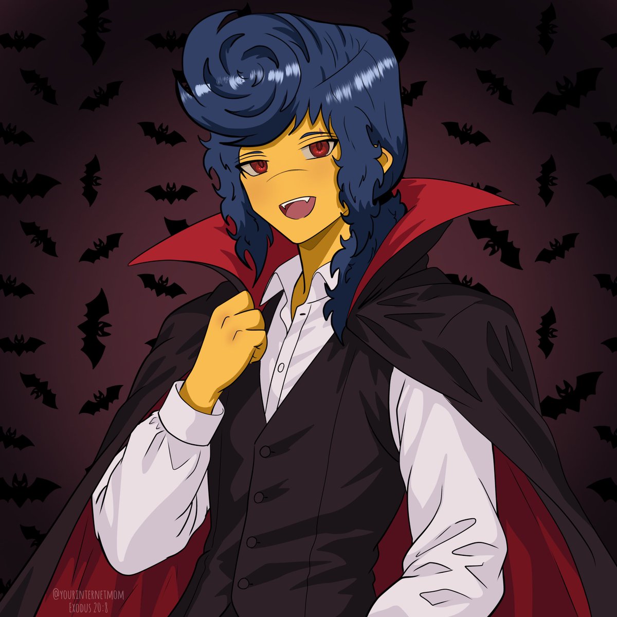 TheRealDeLacey's tweet photo. It’s so weird drawing him with a smile
Happy (early) Halloween
He’s gonna bite-cha
#rfwally #welcomehome #fadinghues https://t.co/FiMukBwbGJ