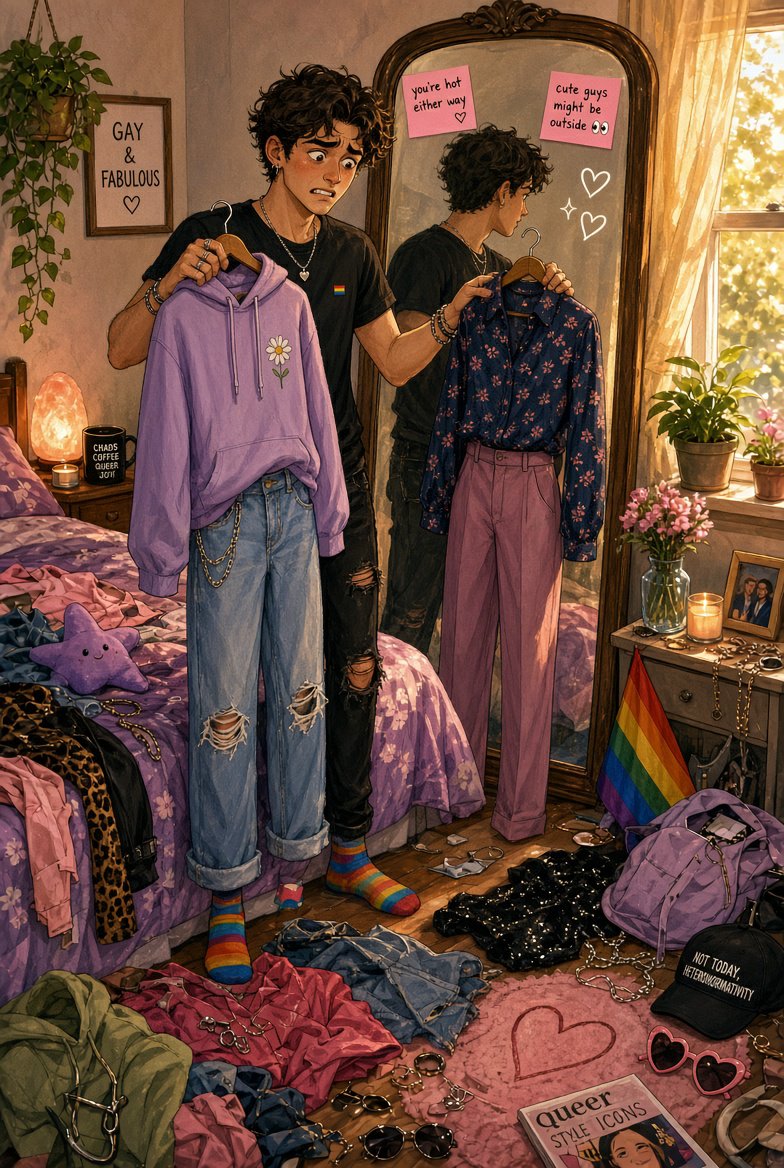jaymond_coded's tweet photo. You said you were going out for a quick errand but then you realized there might be cute guys around… suddenly the quick outfit turns into a full fashion consultation. https://t.co/BR71wbK8vt