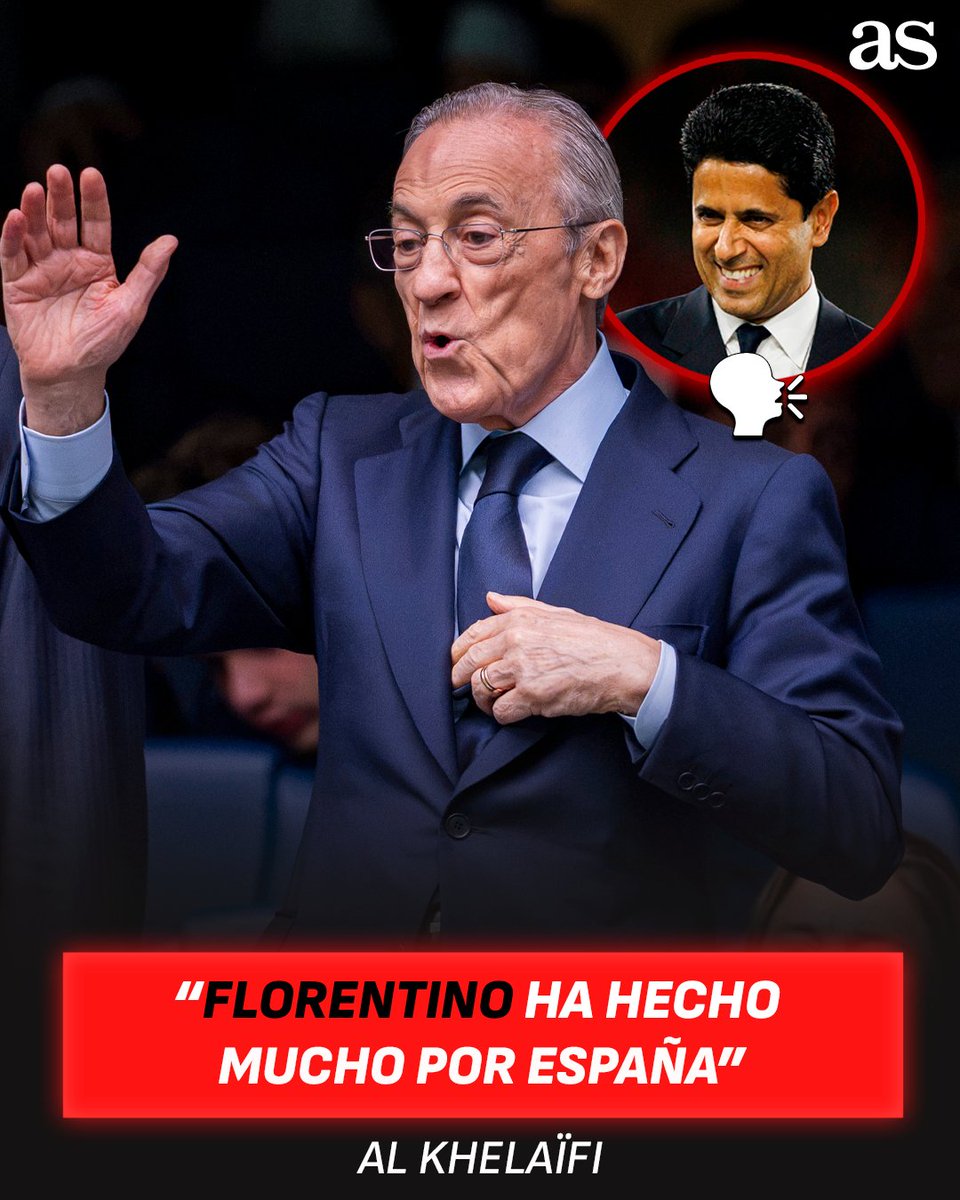 diarioas's tweet photo. 🎙️ Nasser Al-Khelaifi habló sobre la importancia de Florentino en España y el Balón de Oro https://t.co/et3qZaoARz