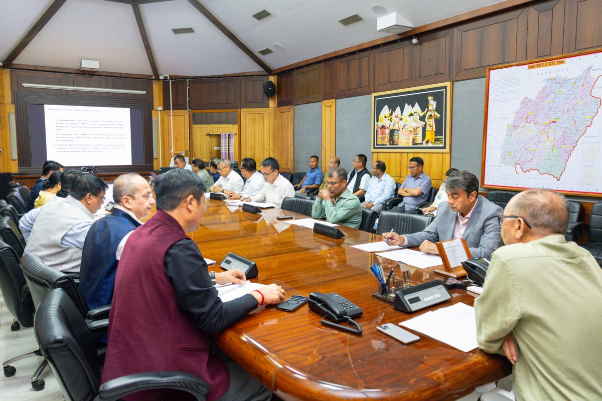 YKhemchandSingh's tweet photo. Chaired an important meeting on the holistic development of Loktak Lake at the Conference Hall of my Secretariat today.

The meeting was attended by Hon'ble Minister (Art & Culture / Tourism) Shri Kh. Loken Singh; Hon'ble MLAs Shri Th. Basanta Kumar Singh, Shri Th. Shanti Singh, Shri K. Robindro Singh, Shri T. Robindro Singh, Smt. Irengbam Nalini Devi, Shri S. Premchandra Singh and Dr. Usham Deben Singh.

The meeting was also attended by Chief Secretary Shri Rajeev Singh Thakur; Chairman of Loktak Development Authority (LDA) Shri Arun Kumar Sinha; Project Director, LDA, Shri Heisnam Balkrisna Singh, along with other senior officials.

The meeting deliberated on matters related to the sustainable development and protection of Loktak Lake and the proposed amendment of the Manipur Loktak Lake (Protection) Act, 2006.