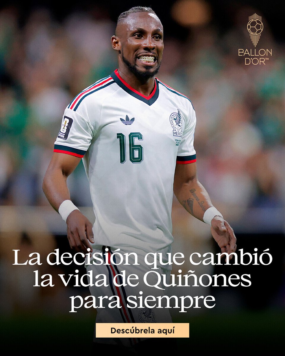 ballondor's tweet photo. Antes de ser nominado al Ballon d'Or, Julián Quiñones tomó una decisión que cambió su vida para siempre 🇲🇽✨

Descubre su historia aquí ➡️ https://t.co/Mw6I1IoomN

#ballondor #mexico https://t.co/fz4VloSjrG