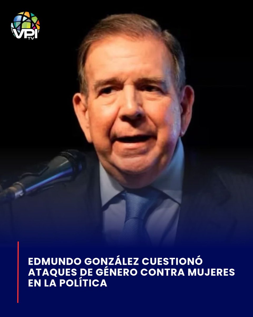 VPITV's tweet photo. 🔴Edmundo González Urrutia se pronunció sobre los ataques dirigidos contra Dinorah Figuera, María Corina Machado y Delsa Solórzano, y cuestionó que la condición de mujer sea utilizada como recurso para descalificar a figuras políticas.

A través de X, González señaló que las actuaciones, decisiones y posiciones de una mujer en política pueden ser objeto de críticas, incluso severas, pero diferenció esos cuestionamientos de los ataques basados en su género.

"Una mujer puede caernos mal. Puede equivocarse. Puede ejercer mal el poder. Puede ser nuestra adversaria. Todo eso admite crítica, incluso una crítica muy dura. Lo que no admite discusión es que su condición de mujer se utilice para degradarla", escribió. 

El pronunciamiento de González se produjo tras las declaraciones del analista Esteban Gerbasi contra Figuera durante una entrevista con la periodista Jessica Vallenilla. Gerbasi cuestionó la posición de la dirigente frente a la administración interina de Delcy Rodríguez y señaló que, a su juicio, no la confronta con suficiente firmeza. #VPItv