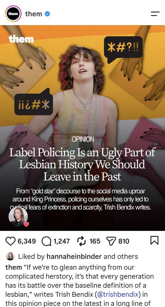 lexavillanelle's tweet photo. not hannah liking this post 😭 girl i love you but get your bisexual ass out of lesbian business https://t.co/50lBKpTTr2