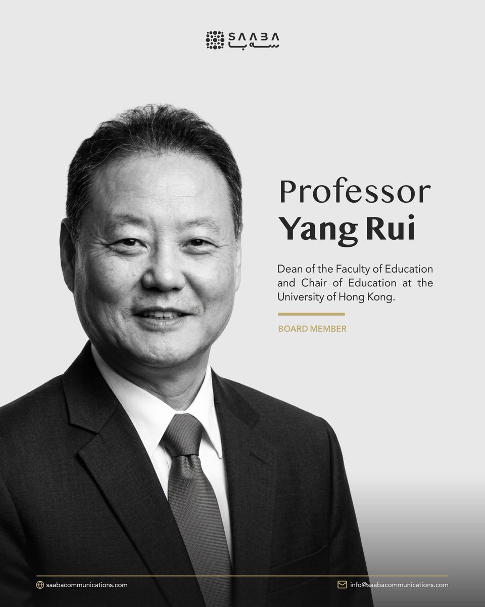 SaabaComms's tweet photo. Professor Yang Rui is the Dean of the Faculty of Education at the University of Hong Kong (HKU) and a leading scholar in comparative education, educational policy, and the internationalization of higher education. 

He has held academic positions at Boston College and Monash University before joining HKU in 2008, where he has served as Professor and Associate Dean for Research before becoming Dean. His research examines the development and internationalization of higher education in China and East Asia, with particular focus on the relationship between Chinese cultural traditions and modern higher education systems.

Professor Yang has published extensively on comparative and international education and has authored several influential books, including The Chinese Idea of a University: Phoenix Reborn and The Third Delight: Internationalization of Higher Education in China. His teaching and research cover globalization and higher education, Chinese educational traditions, and the relationship between global and local approaches to education. He has also contributed widely to research and academic discussions on higher education policy, internationalization, and educational transformation.