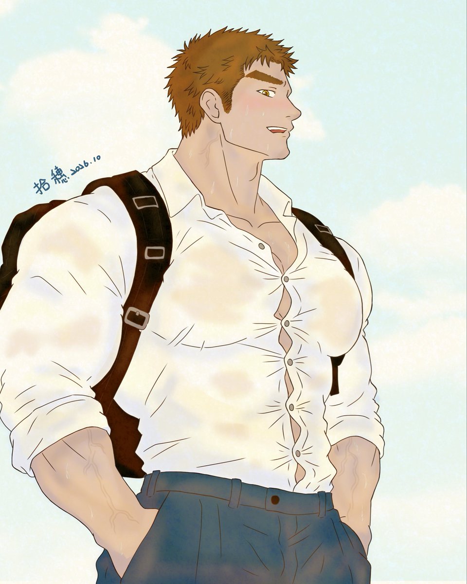 Gleaner_m20's tweet photo. Looks like 岳衡(Yue Heng)’s shirt is a little too tight for him.

#OC #gleaneroc https://t.co/EchZH8BbX4