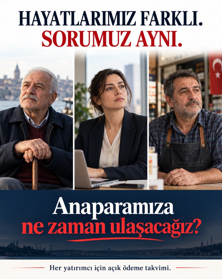 mrbbk101's tweet photo. 166.
Bir ömrün birikimini ekrandaki tutarla anlatabilir misiniz? İçinde erken kalkılan sabahlar, çalışılan yıllar, ertelenen ihtiyaçlar var. O emeğin karşılığı belirsizlikte kalmasın. Devletimize güveniyoruz; anaparamızın tamamına ulaşmak istiyoruz.
#HerFonaAnaPara #AnaParaTakvimi #AnaParaÖdemeTarihi