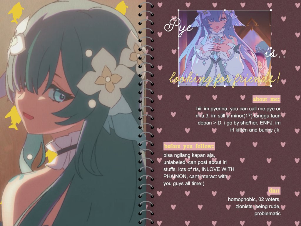 aishowspid's tweet photo. haihai met malming semuanyaaa:D! currently aku lagi mau nyari temen to interact withh! baca fcv aku yaaa, if we fit enough to be friends ketik “hmu”! kalo mau tau interests aku boleh cek komen langsung yaa #genshintwt #anitwt #hsrtwt #manhwatwt #manhuatwt https://t.co/oT3je7j1b3