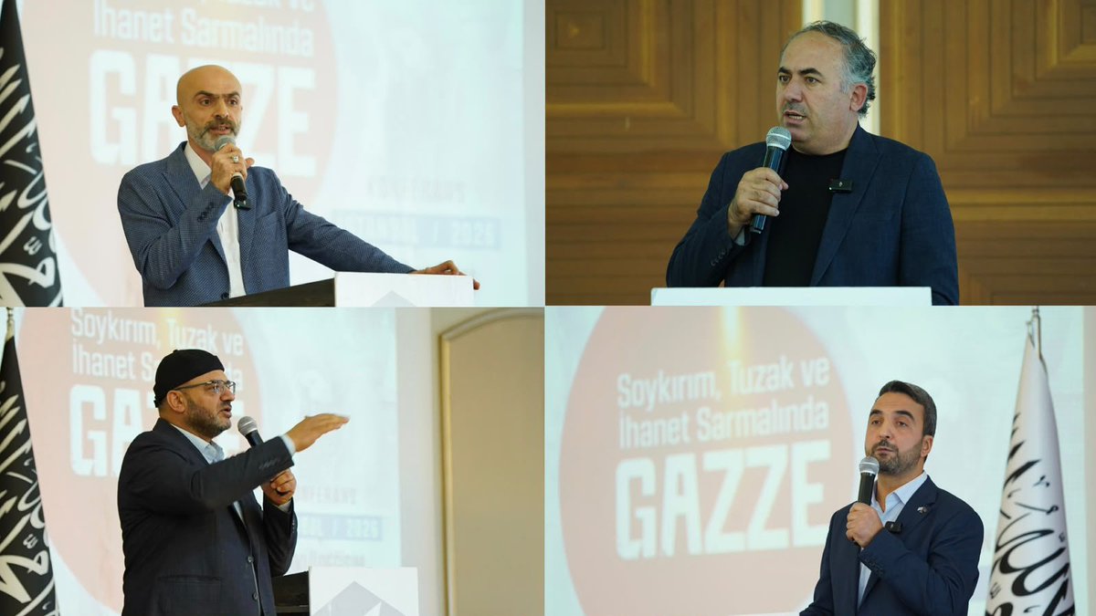 hak_eren_'s tweet photo. Bugün İstanbul'da "Soykırım Tuzak ve İhanet Sarmalında Gazze" başlıklı bir konferans düzenlendik. 

Değerli hatipler Muhammed Emin Yıldırım, Muhammed Mişeniş, Ahmet Varol, Erdal Elibüyük ve Abdürrahim Şen üç yıldır yaşanan soykırımı her boyutuyla gözler önüne serdi. 

Sadece sorunun değil çözümünde konuşulduğu bu güzel amelde emeği geçen herkesten Allah razı olsun.