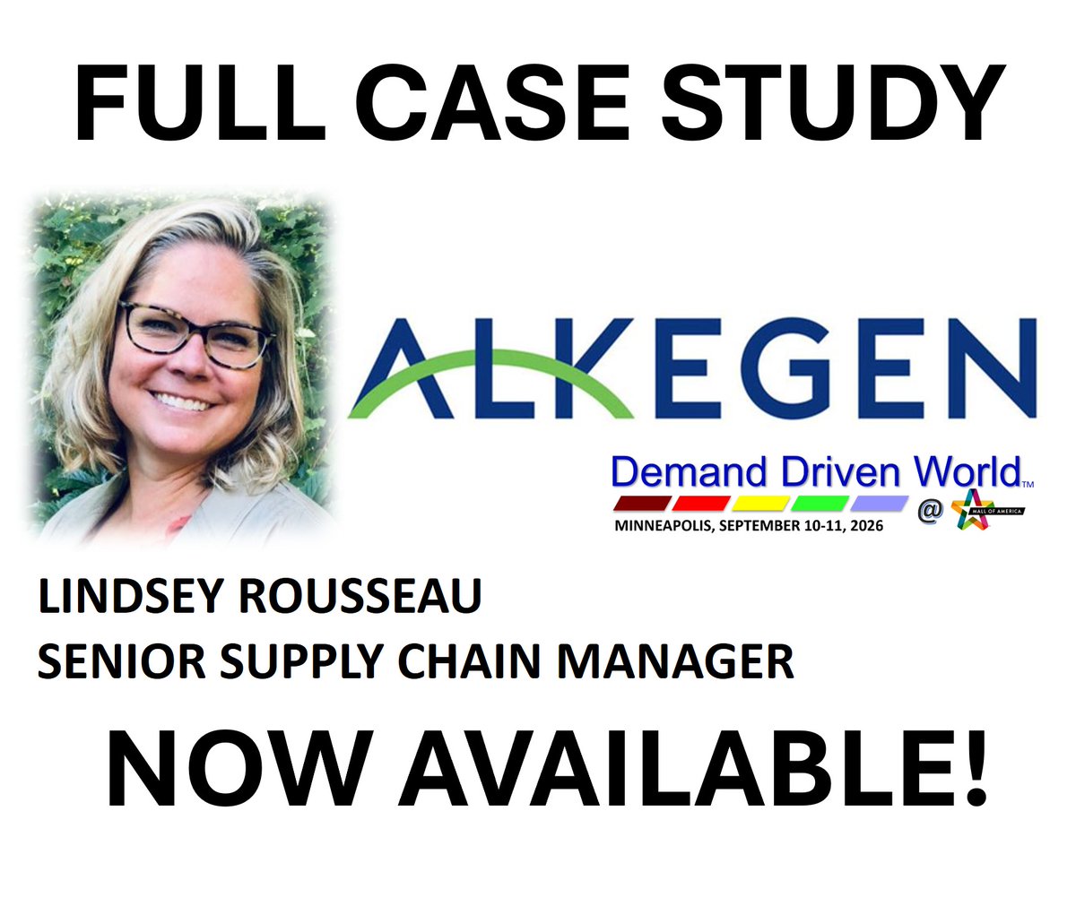 ddinstitute's tweet photo. A new DDMRP case study is available! From Demand Driven World 2026, Lindsey Rousseau, Senior Supply Chain Manager for ALKEGEN. Full presentation available!

#DDMRP #DemandDriven #SupplyChainInnovation #SupplyChainResilience #SupplyChainTransformation

https://t.co/gdytAOHz6o https://t.co/fMWYpEwENy